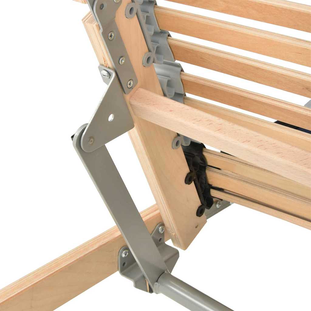 vidaXL Bază cu lamele Maro 70 x 190 cm Lemn de fag masiv