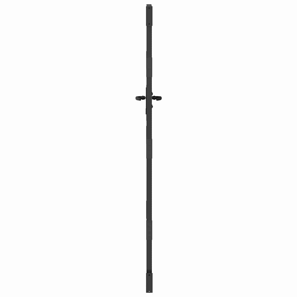 vidaXL Poartă de grădină Negru 100 x 200 cm Oțel vopsit în pulbere