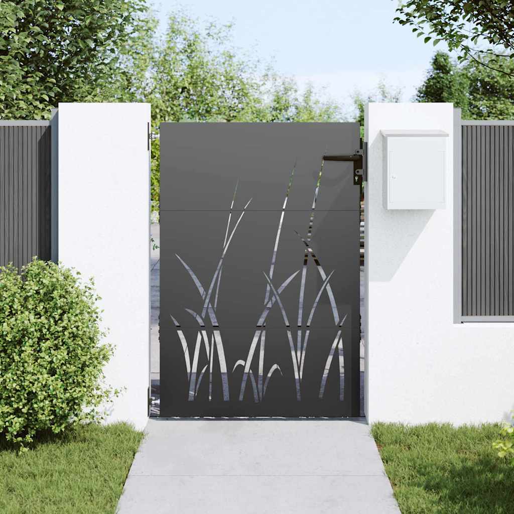 vidaXL Poartă de grădină Negru 105 x 150 cm Oțel vopsit în pulbere vidaXL Poartă de grădină Negru 105 x 150 cm Oțel vopsit în pulbere
