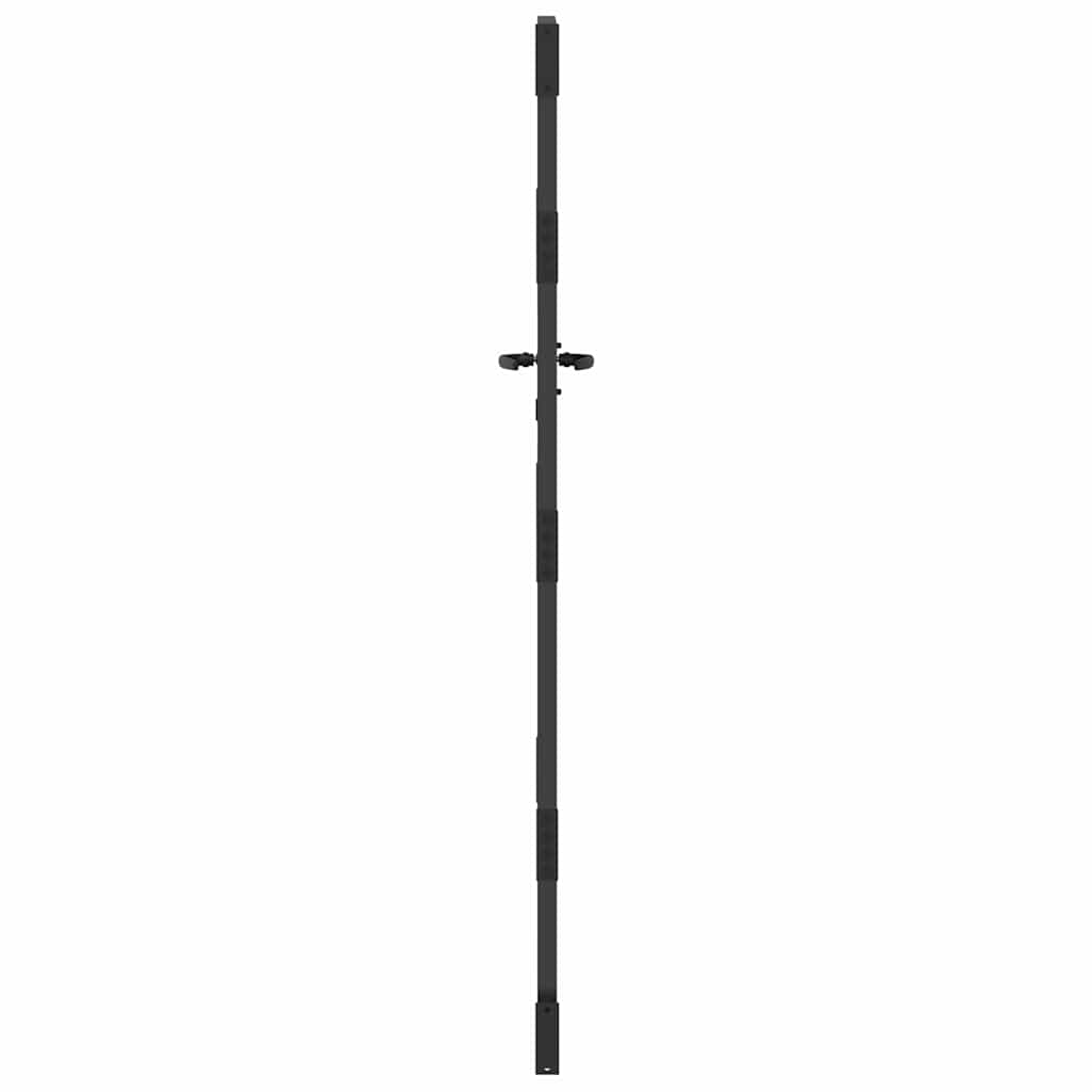 vidaXL Poartă de grădină Negru 105 x 175 cm Oțel vopsit în pulbere
