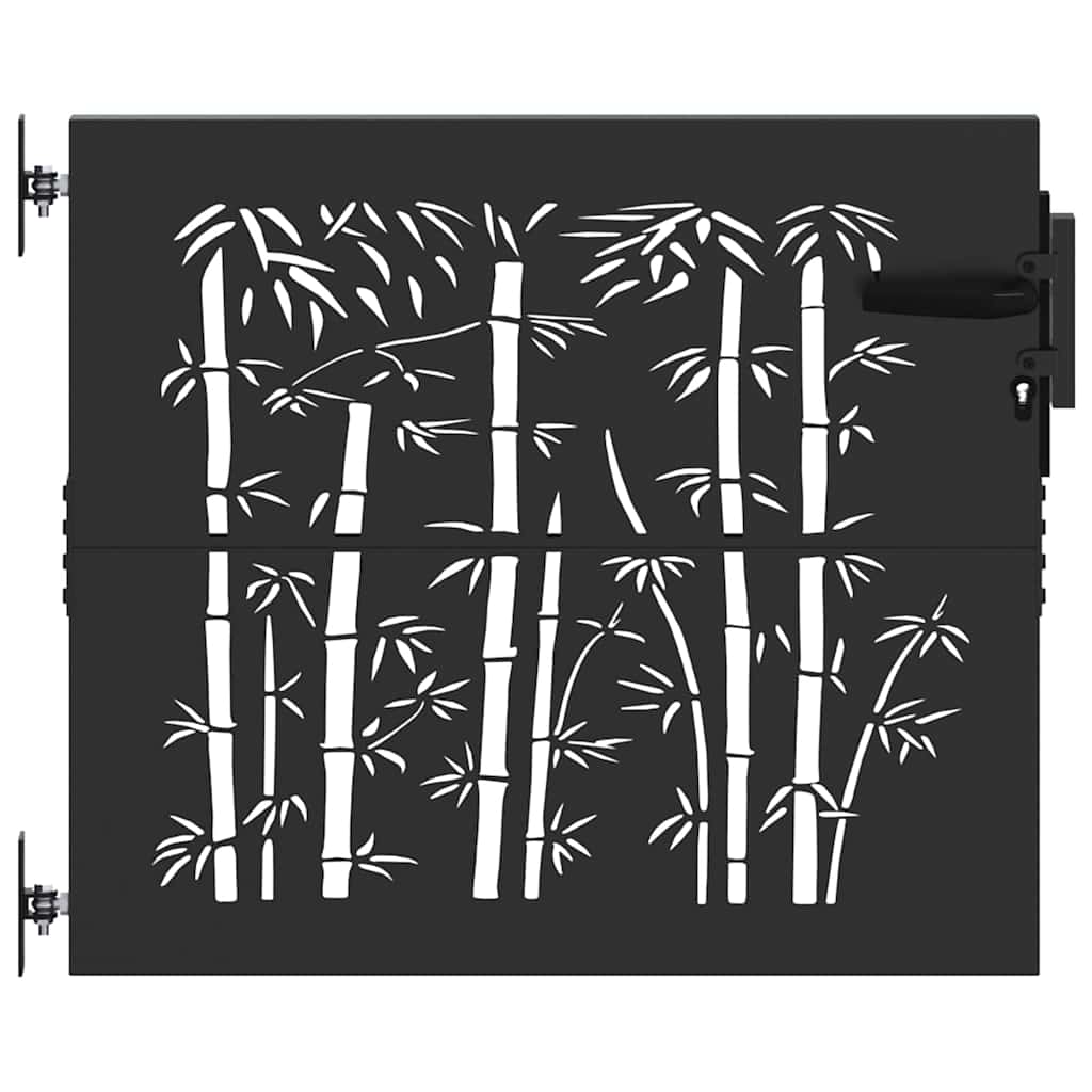 vidaXL Poartă de grădină Negru 105 x 100 cm Oțel vopsit în pulbere