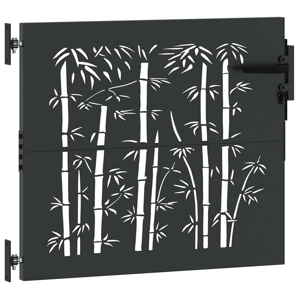 vidaXL Poartă de grădină Negru 105 x 100 cm Oțel vopsit în pulbere