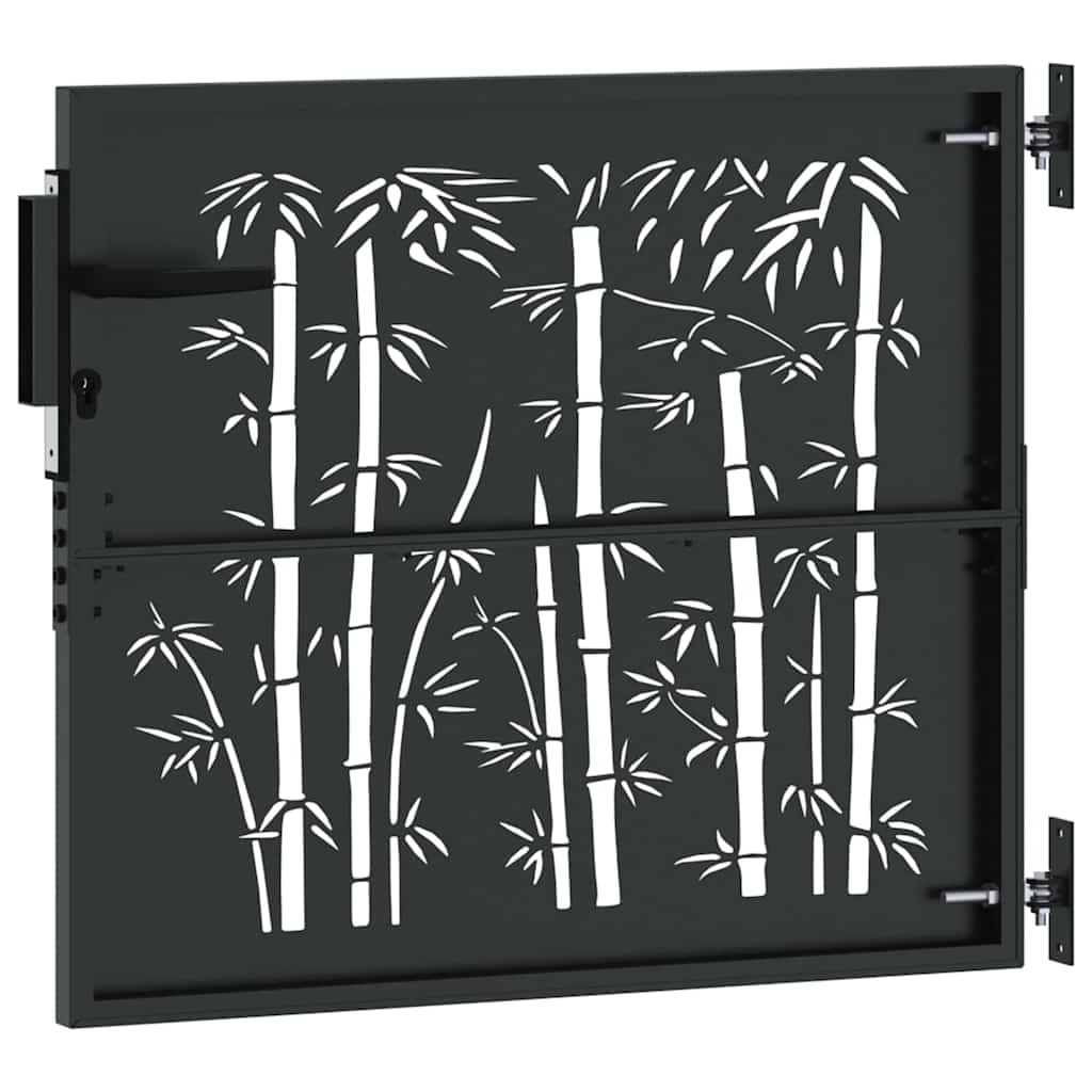 vidaXL Poartă de grădină Negru 105 x 100 cm Oțel vopsit în pulbere