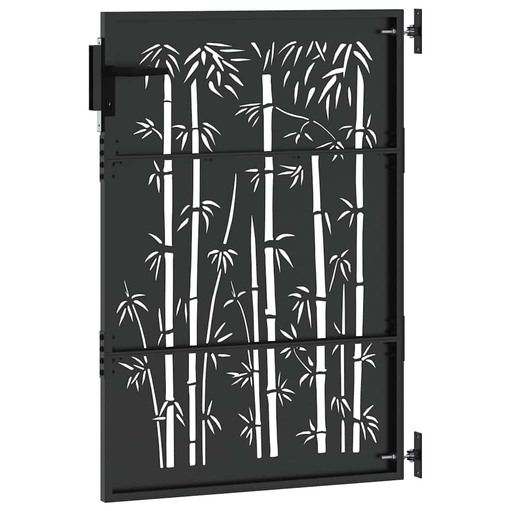 vidaXL Poartă de grădină Negru 105 x 150 cm Oțel vopsit în pulbere vidaXL Poartă de grădină Negru 105 x 150 cm Oțel vopsit în pulbere