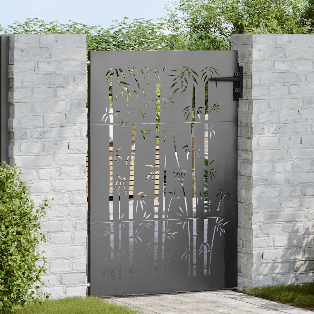 vidaXL Poartă de grădină Negru 105 x 150 cm Oțel vopsit în pulbere vidaXL Poartă de grădină Negru 105 x 150 cm Oțel vopsit în pulbere