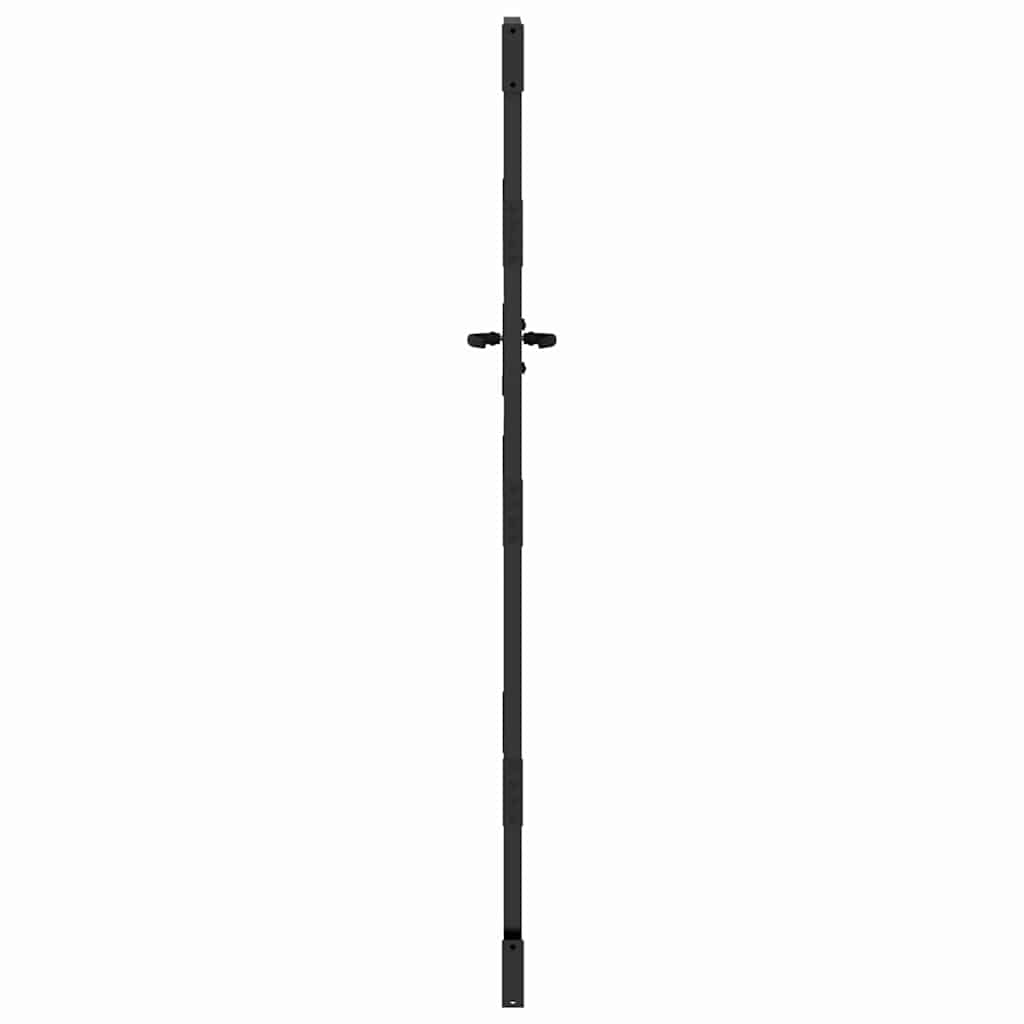 vidaXL Poartă de grădină Negru 105 x 200 cm Oțel vopsit în pulbere
