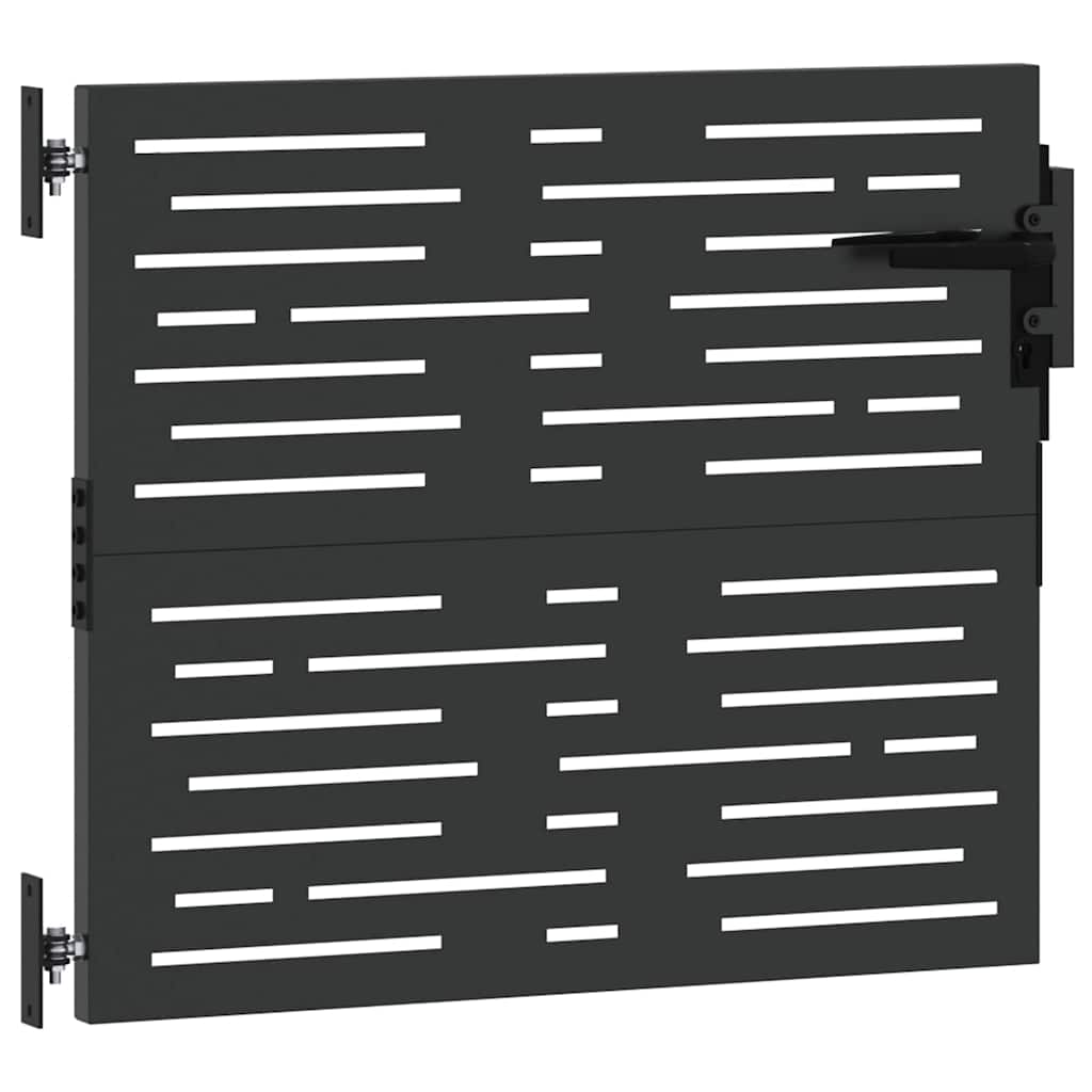 vidaXL Poartă de grădină Negru 105 x 100 cm Oțel vopsit în pulbere