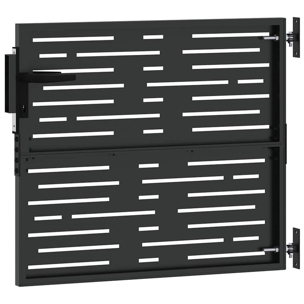 vidaXL Poartă de grădină Negru 105 x 100 cm Oțel vopsit în pulbere