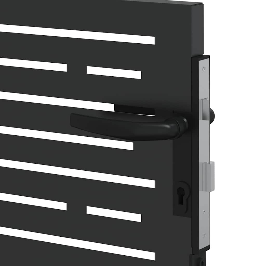 vidaXL Poartă de grădină Negru 105 x 100 cm Oțel vopsit în pulbere