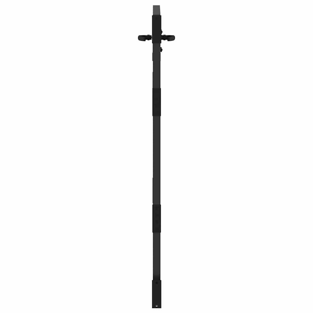 vidaXL Poartă de grădină Negru 105 x 125 cm Oțel vopsit în pulbere