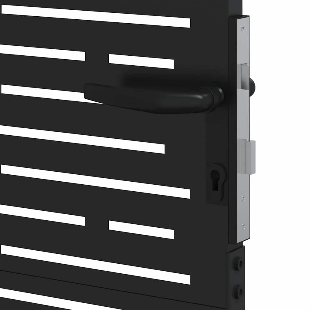 vidaXL Poartă de grădină Negru 105 x 150 cm Oțel vopsit în pulbere vidaXL Poartă de grădină Negru 105 x 150 cm Oțel vopsit în pulbere