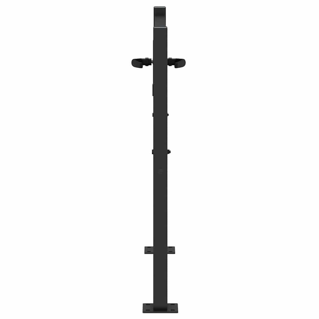 vidaXL Poartă de grădină Negru 105 x 100 cm Oțel vopsit în pulbere
