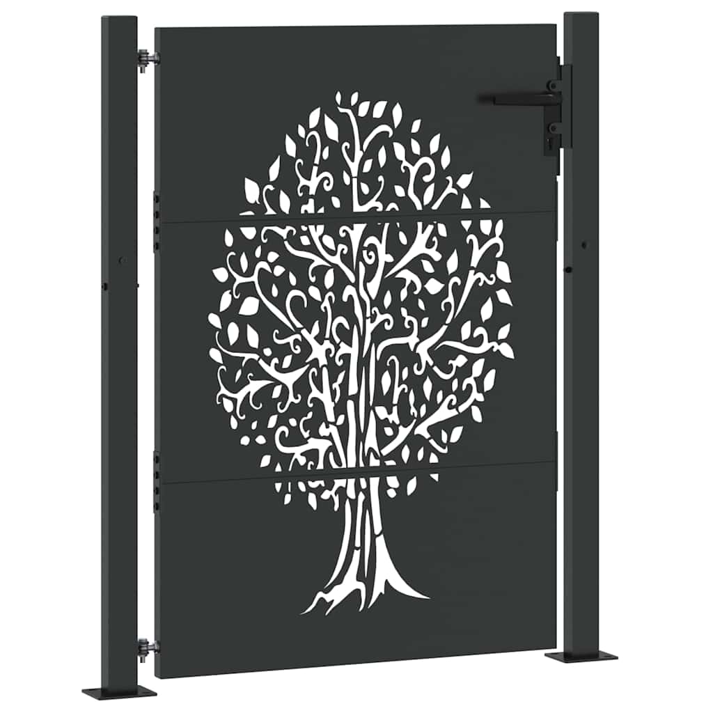 vidaXL Poartă de grădină Negru 105 x 150 cm Oțel vopsit în pulbere vidaXL Poartă de grădină Negru 105 x 150 cm Oțel vopsit în pulbere