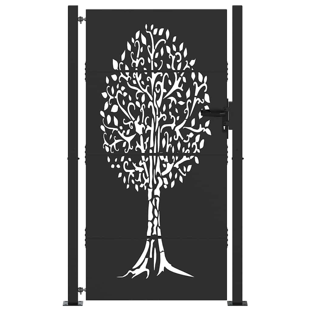 vidaXL Poartă de grădină Negru 105 x 175 cm Oțel vopsit în pulbere vidaXL Poartă de grădină Negru 105 x 175 cm Oțel vopsit în pulbere