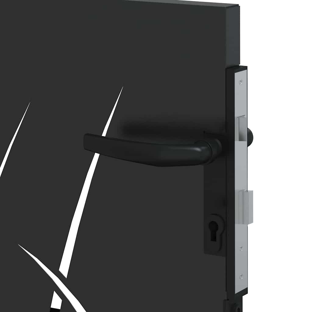 vidaXL Poartă de grădină Negru 105 x 100 cm Oțel vopsit în pulbere