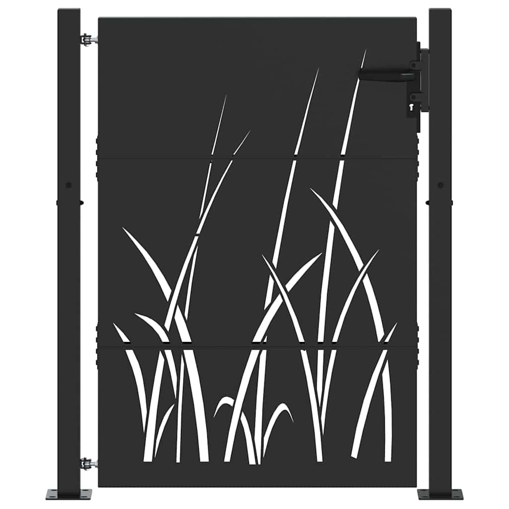 vidaXL Poartă de grădină Negru 105 x 125 cm Oțel vopsit în pulbere vidaXL Poartă de grădină Negru 105 x 125 cm Oțel vopsit în pulbere