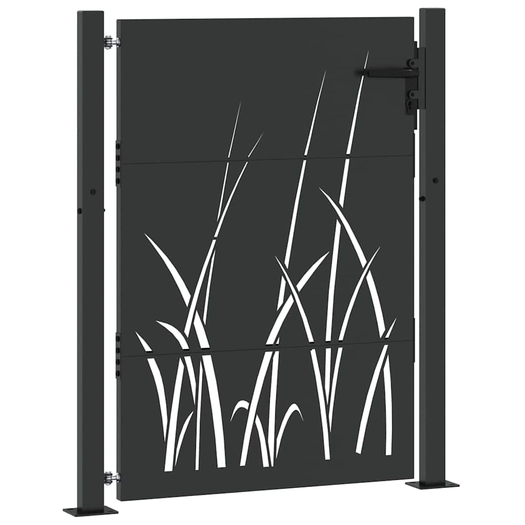vidaXL Poartă de grădină Negru 105 x 125 cm Oțel vopsit în pulbere vidaXL Poartă de grădină Negru 105 x 125 cm Oțel vopsit în pulbere