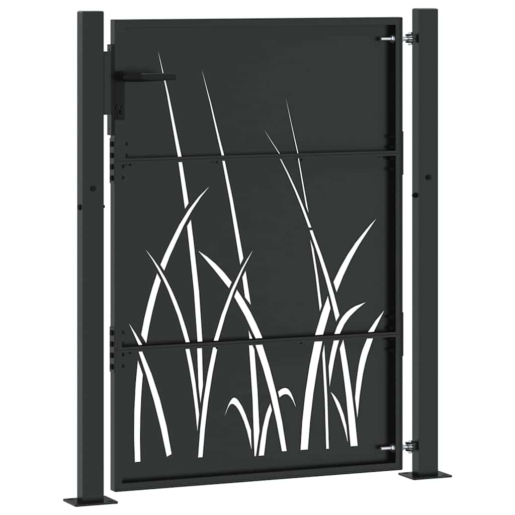 vidaXL Poartă de grădină Negru 105 x 125 cm Oțel vopsit în pulbere vidaXL Poartă de grădină Negru 105 x 125 cm Oțel vopsit în pulbere