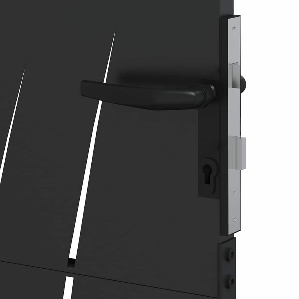 vidaXL Poartă de grădină Negru 105 x 125 cm Oțel vopsit în pulbere vidaXL Poartă de grădină Negru 105 x 125 cm Oțel vopsit în pulbere