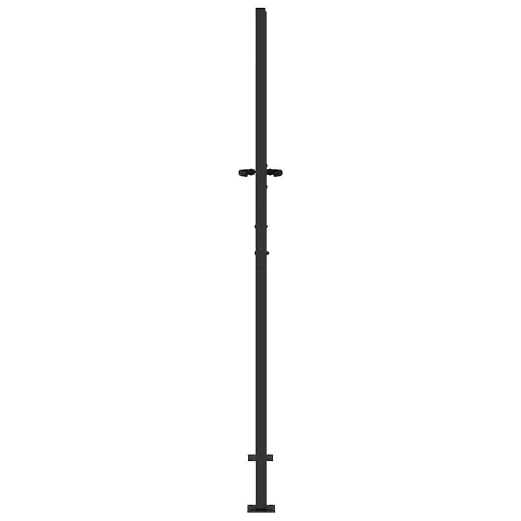 vidaXL Poartă de grădină Negru 105 x 200 cm Oțel vopsit în pulbere