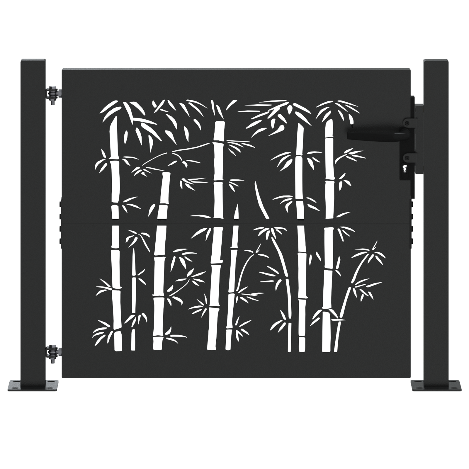 vidaXL Poartă de grădină Negru 105 x 100 cm Oțel vopsit în pulbere vidaXL Poartă de grădină Negru 105 x 100 cm Oțel vopsit în pulbere