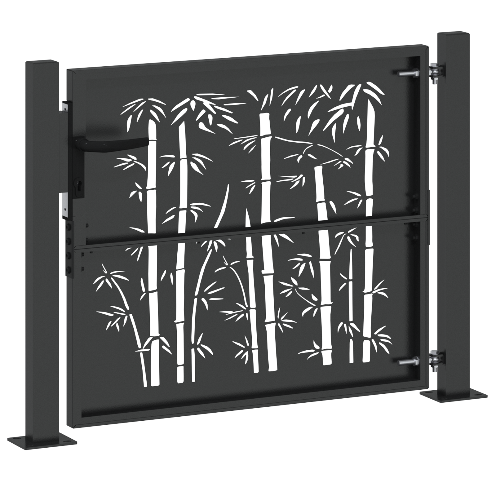 vidaXL Poartă de grădină Negru 105 x 100 cm Oțel vopsit în pulbere vidaXL Poartă de grădină Negru 105 x 100 cm Oțel vopsit în pulbere