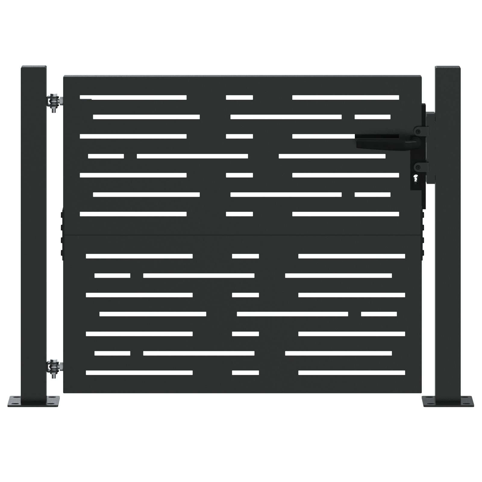 vidaXL Poartă de grădină Negru 105 x 100 cm Oțel vopsit în pulbere