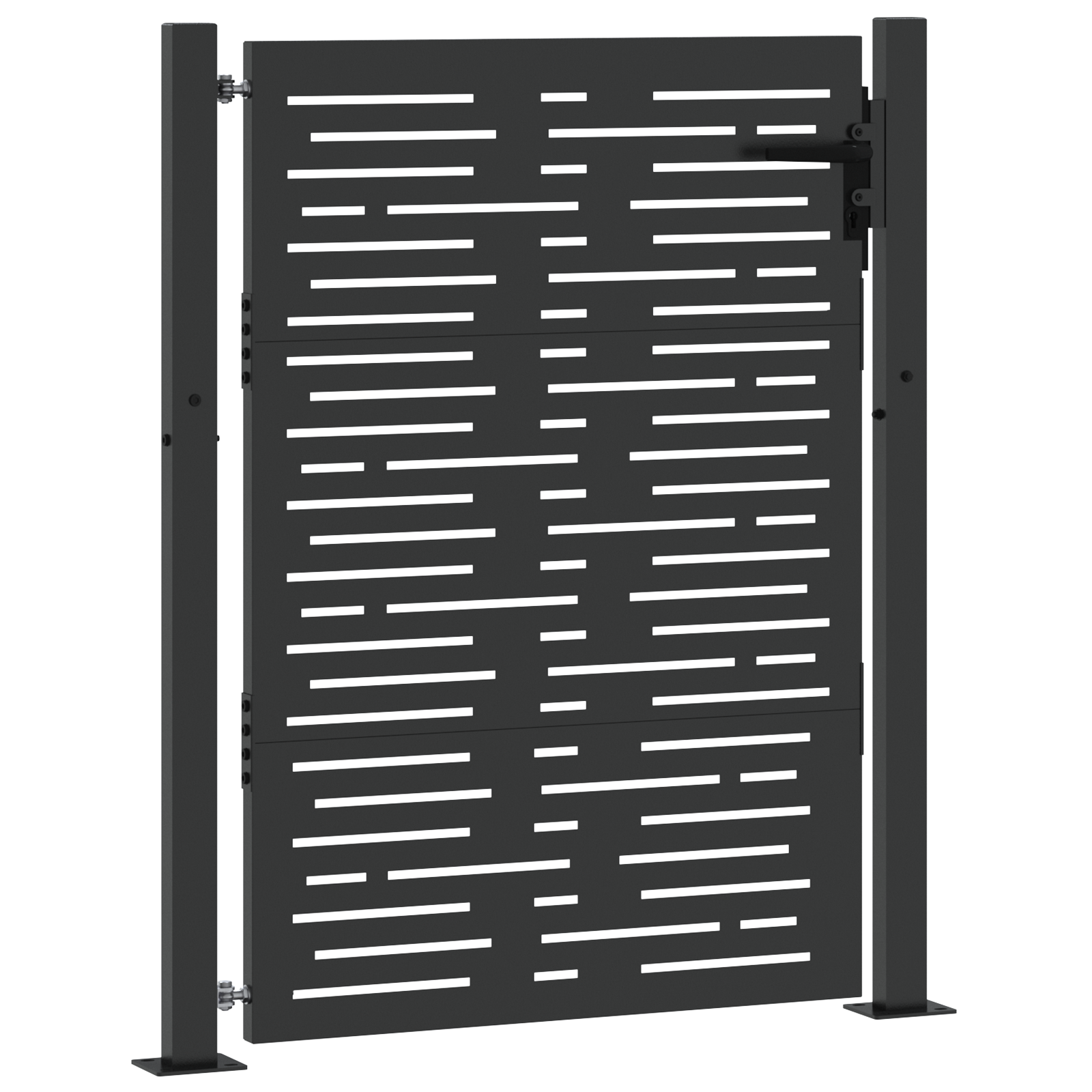 vidaXL Poartă de grădină Negru 105 x 150 cm Oțel vopsit în pulbere vidaXL Poartă de grădină Negru 105 x 150 cm Oțel vopsit în pulbere