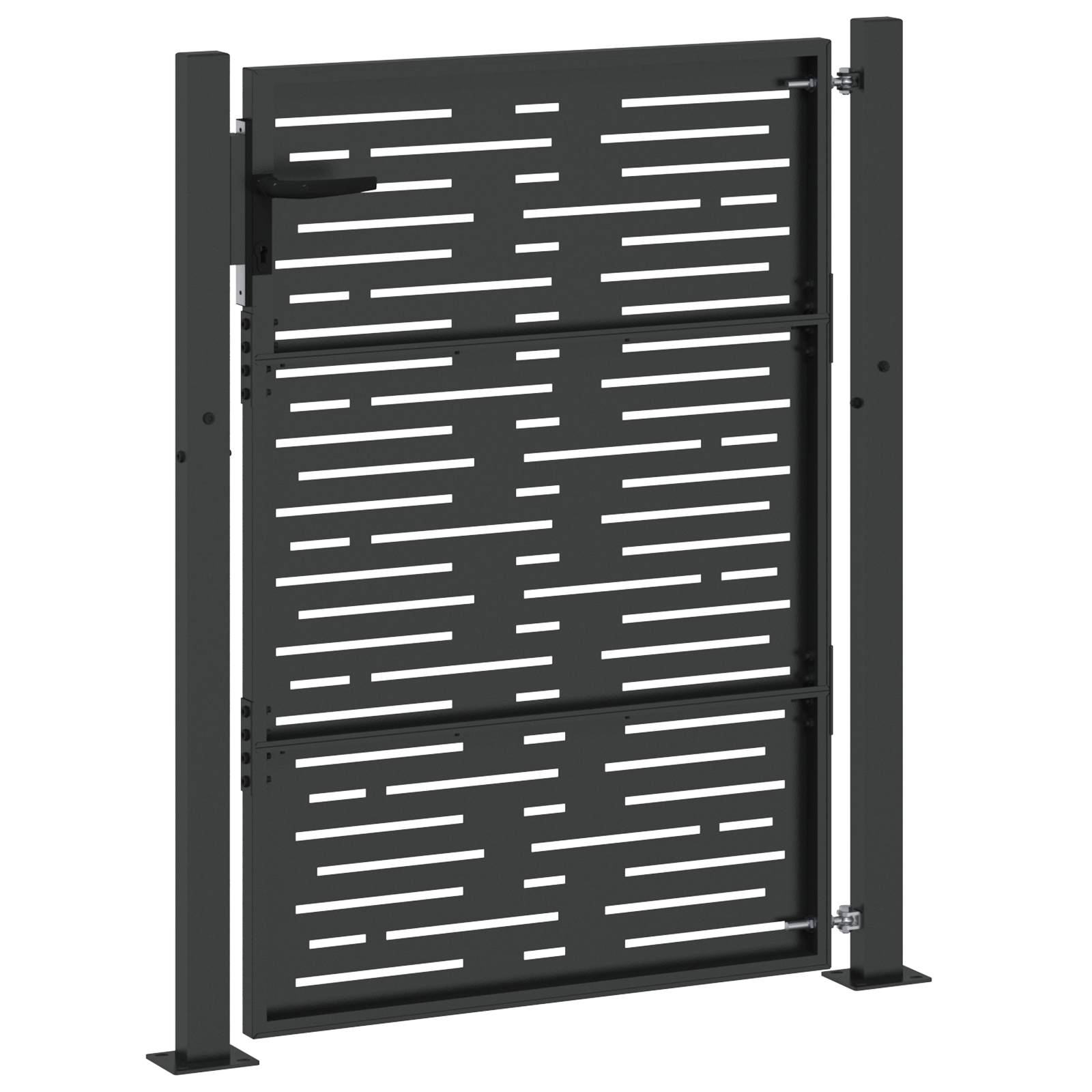 vidaXL Poartă de grădină Negru 105 x 150 cm Oțel vopsit în pulbere vidaXL Poartă de grădină Negru 105 x 150 cm Oțel vopsit în pulbere