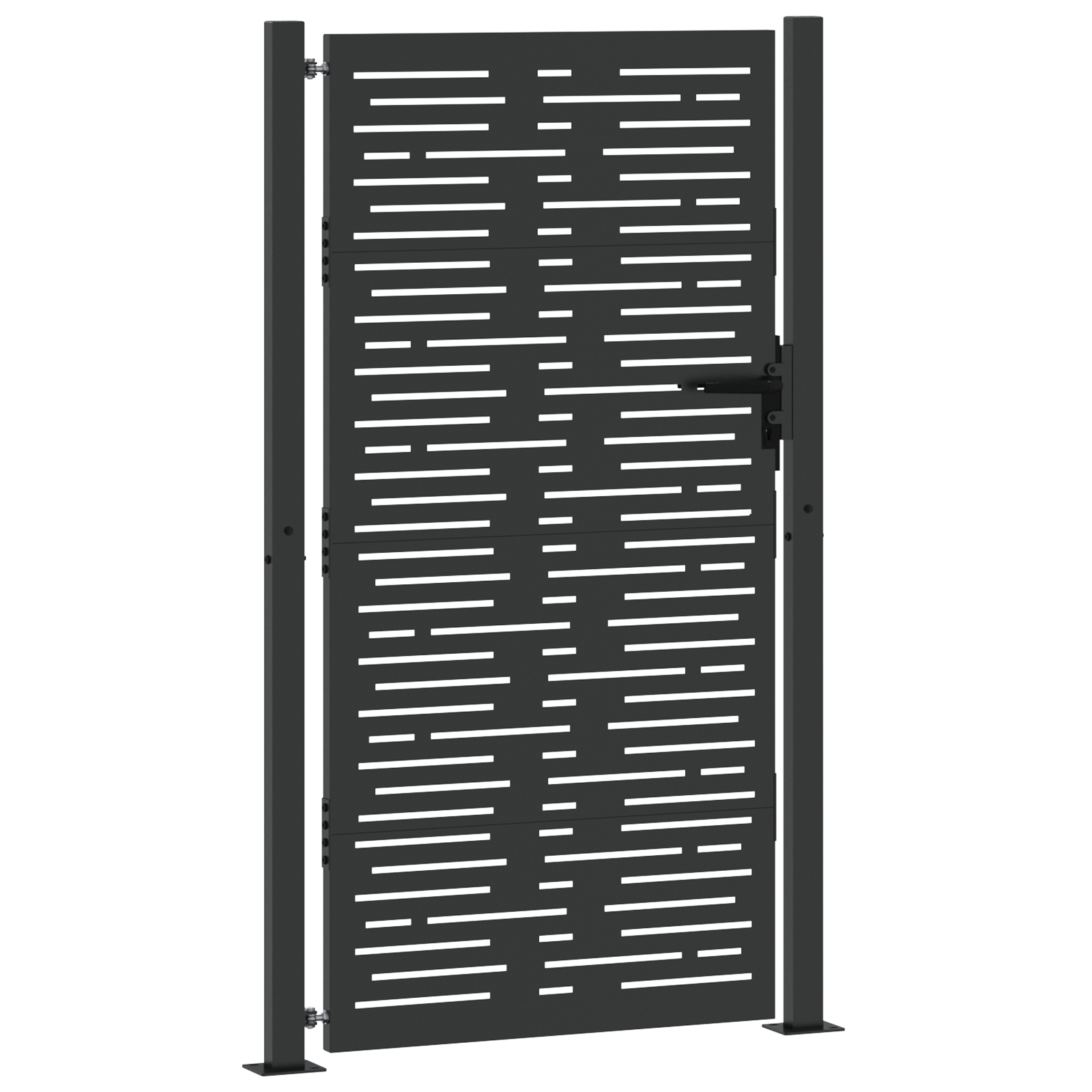 vidaXL Poartă de grădină Negru 105 x 175 cm Oțel vopsit în pulbere vidaXL Poartă de grădină Negru 105 x 175 cm Oțel vopsit în pulbere