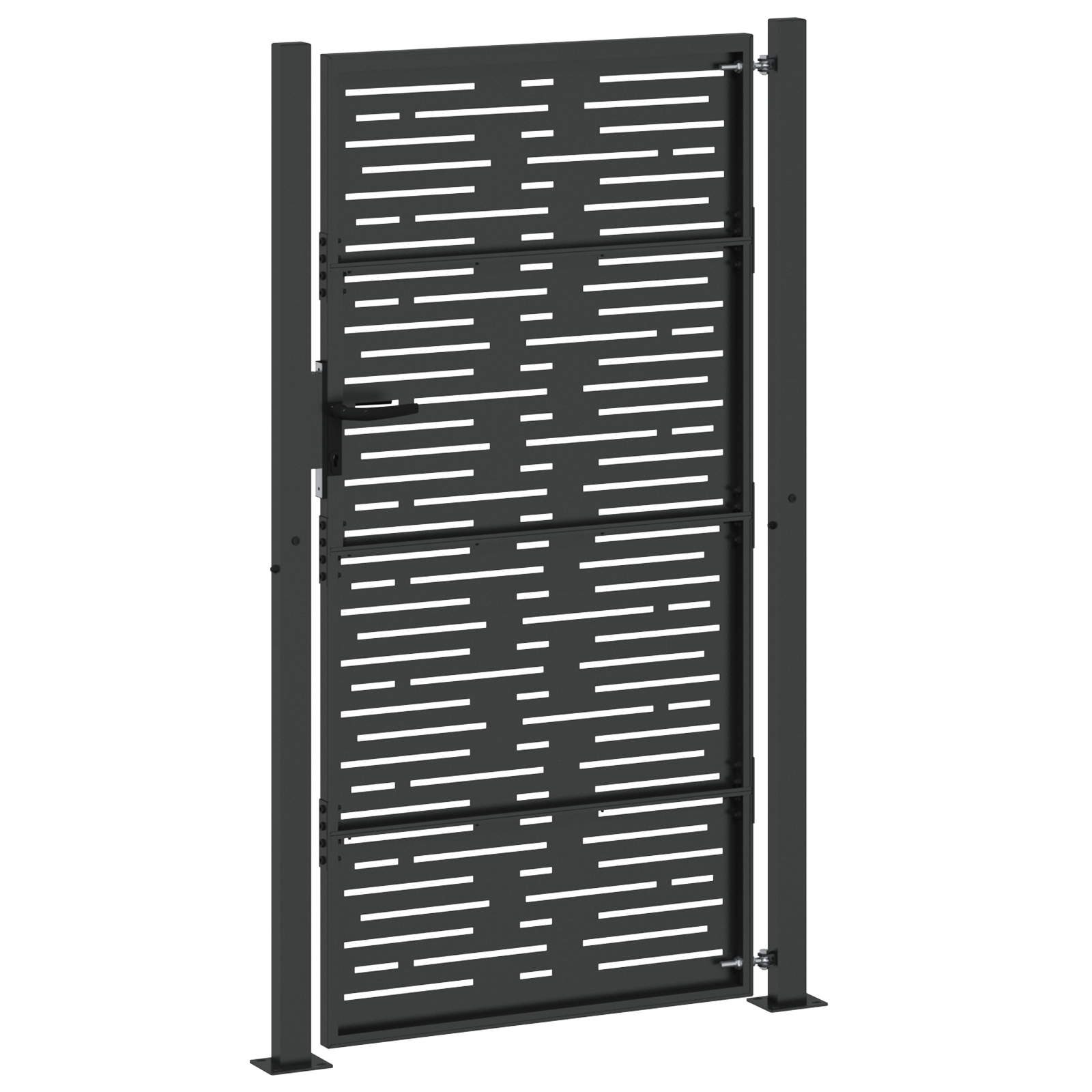 vidaXL Poartă de grădină Negru 105 x 200 cm Oțel vopsit în pulbere vidaXL Poartă de grădină Negru 105 x 200 cm Oțel vopsit în pulbere