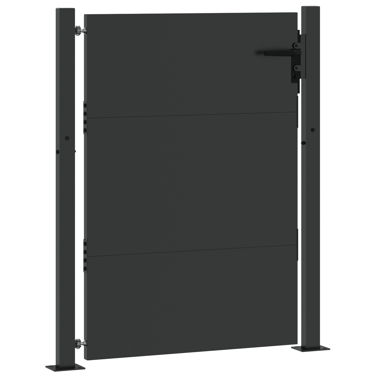 vidaXL Poartă de grădină Negru 105 x 125 cm Oțel vopsit în pulbere vidaXL Poartă de grădină Negru 105 x 125 cm Oțel vopsit în pulbere