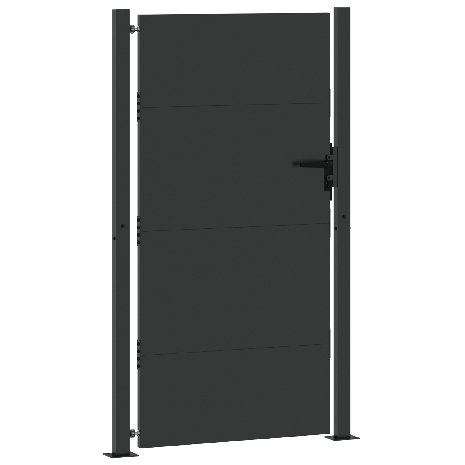 vidaXL Poartă de grădină Negru 105 x 175 cm Oțel vopsit în pulbere vidaXL Poartă de grădină Negru 105 x 175 cm Oțel vopsit în pulbere