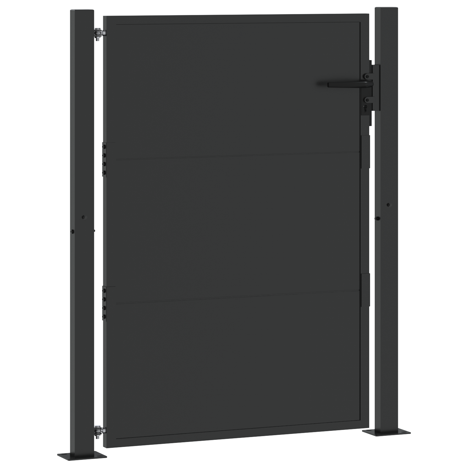 vidaXL Poartă de grădină Negru 100 x 150 cm Oțel vopsit în pulbere vidaXL Poartă de grădină Negru 100 x 150 cm Oțel vopsit în pulbere