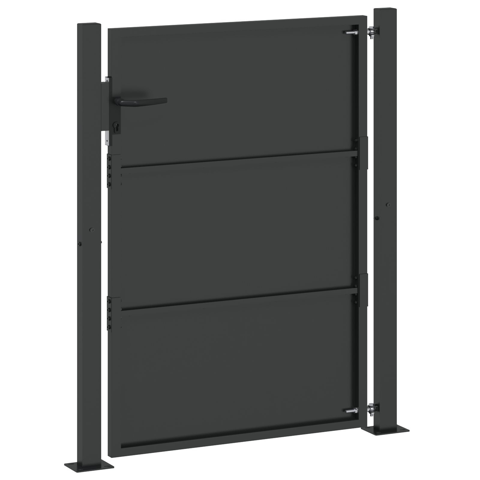 vidaXL Poartă de grădină Negru 100 x 150 cm Oțel vopsit în pulbere vidaXL Poartă de grădină Negru 100 x 150 cm Oțel vopsit în pulbere