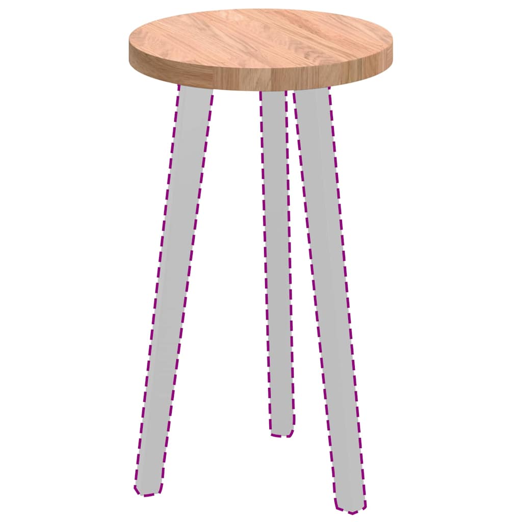 vidaXL Placă de masă Maro deschis Ø 30 x 2.5 cm Lemn de stejar masiv