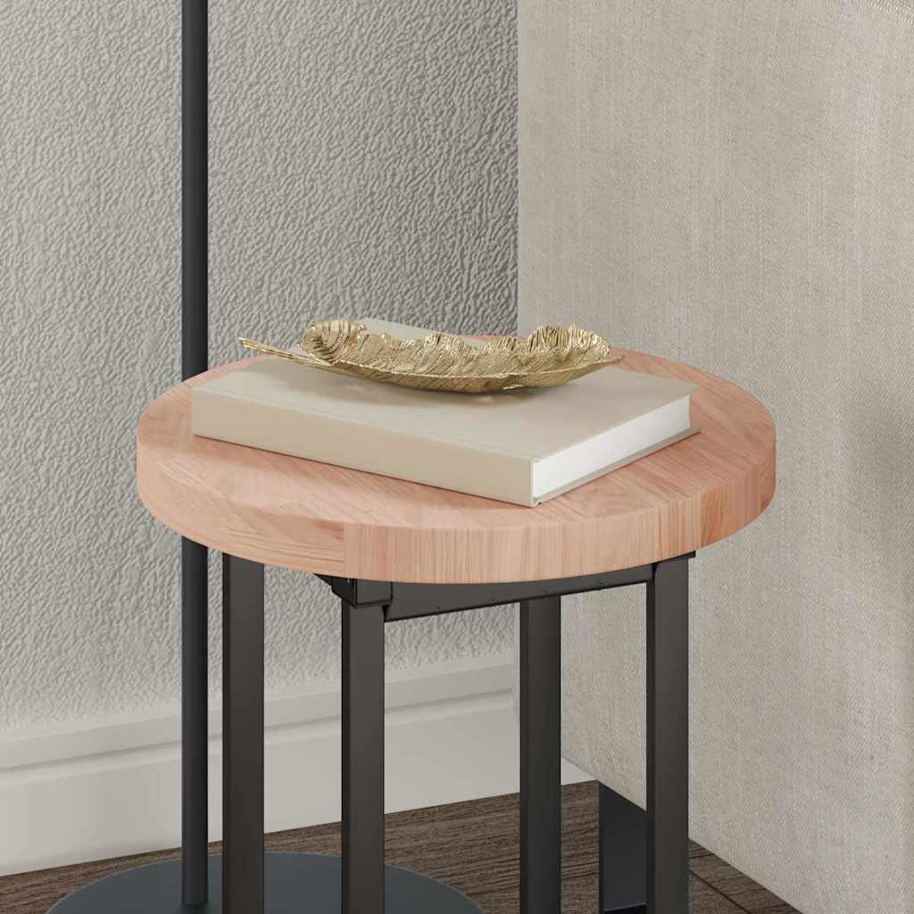 vidaXL Placă de masă Maro deschis Ø 30 x 2.5 cm Lemn de stejar masiv