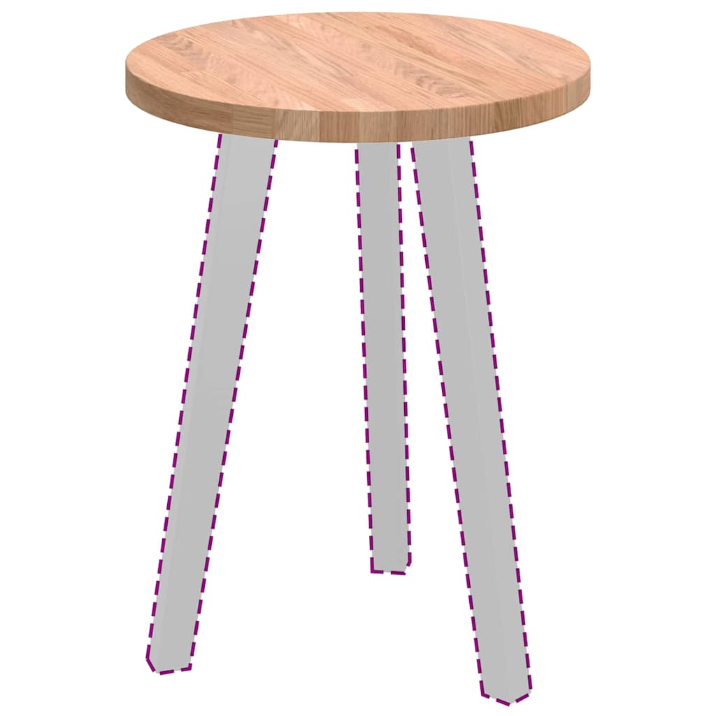 vidaXL Placă de masă Maro deschis Ø 40 x 2.5 cm Lemn de stejar masiv