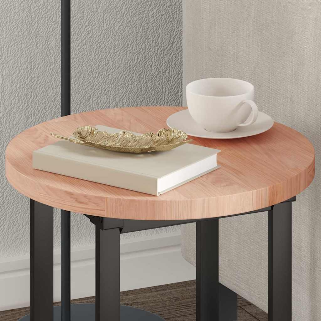 vidaXL Placă de masă Maro deschis Ø 40 x 2.5 cm Lemn de stejar masiv