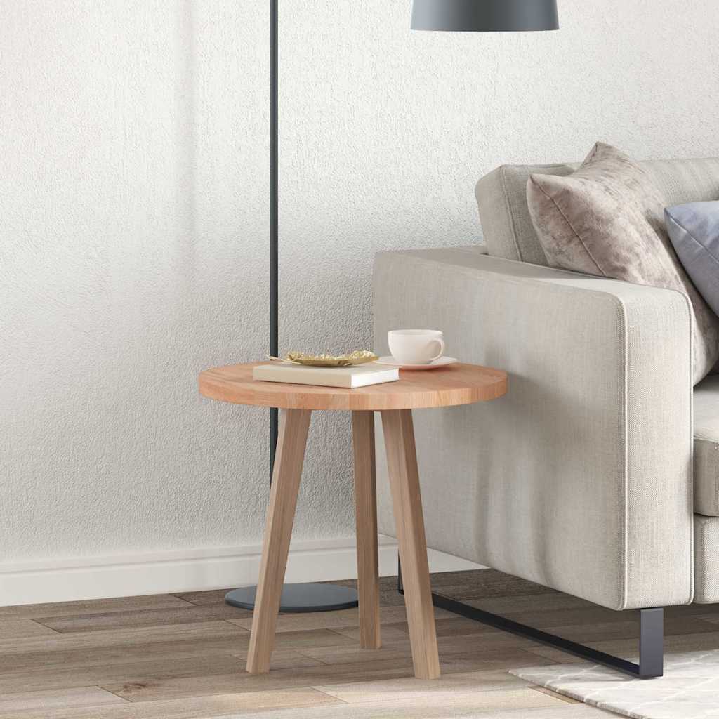 vidaXL Placă de masă Maro deschis Ø 50 x 2.5 cm Lemn de stejar masiv