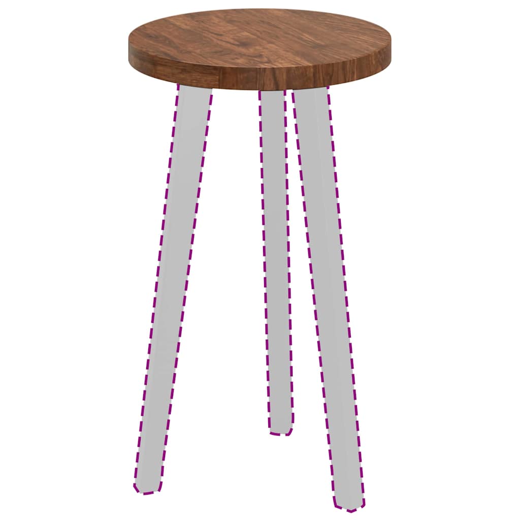 vidaXL Placă de masă Maro închis Ø 30 x 2.5 cm Lemn de stejar masiv