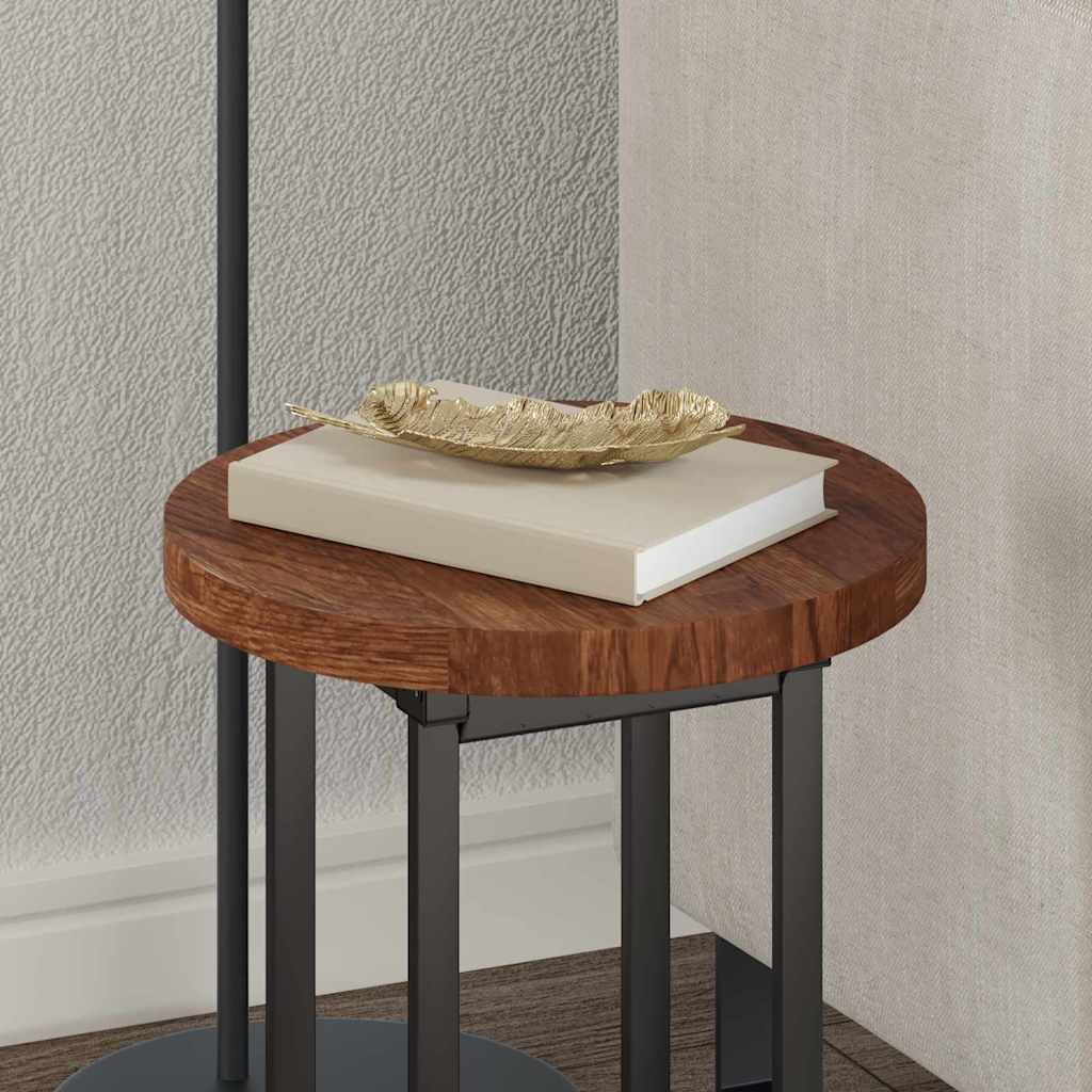 vidaXL Placă de masă Maro închis Ø 30 x 2.5 cm Lemn de stejar masiv