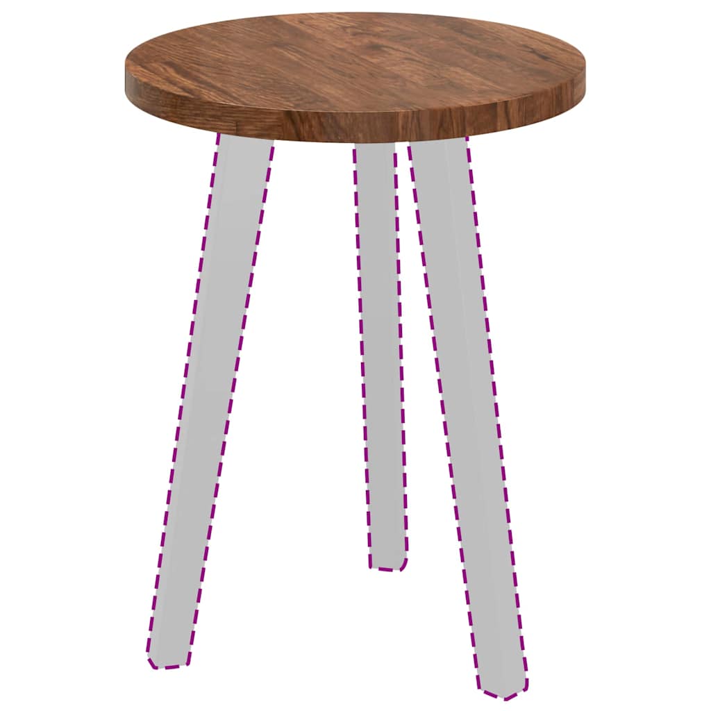 vidaXL Placă de masă Maro închis Ø 40 x 2.5 cm Lemn de stejar masiv