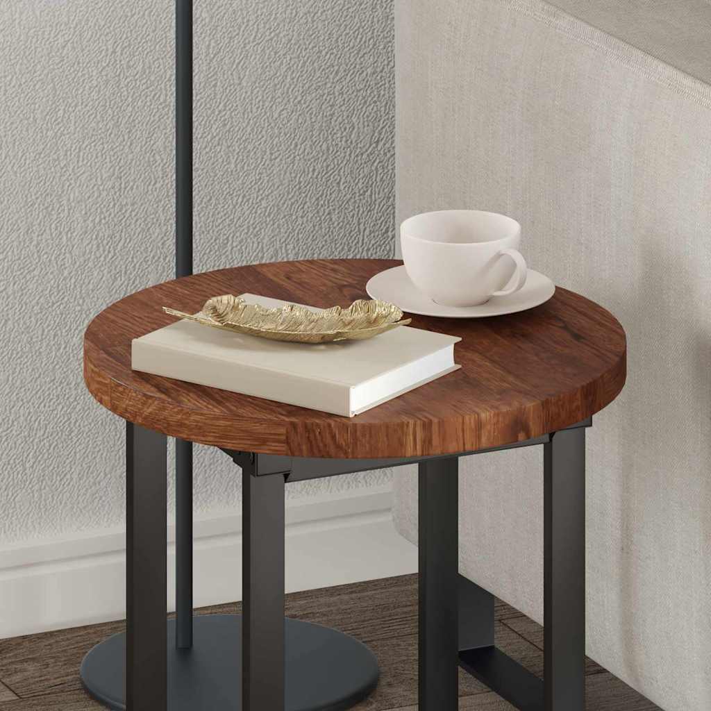 vidaXL Placă de masă Maro închis Ø 40 x 2.5 cm Lemn de stejar masiv