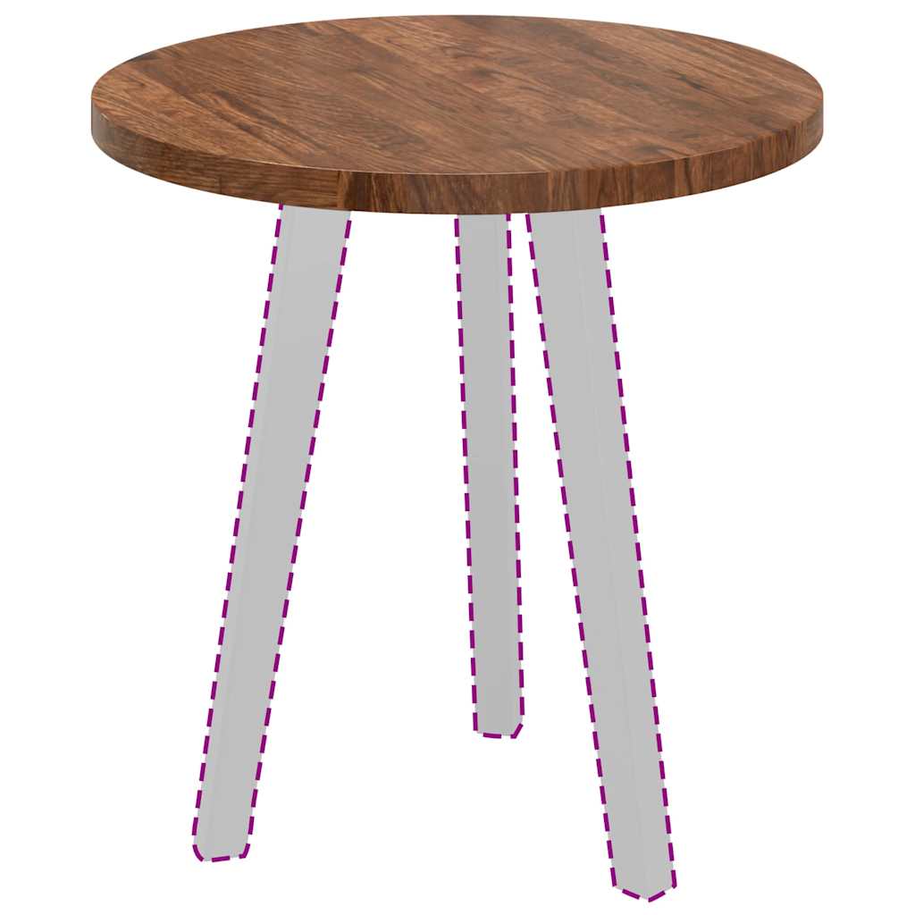 vidaXL Placă de masă Maro închis Ø 50 x 2.5 cm Lemn de stejar masiv