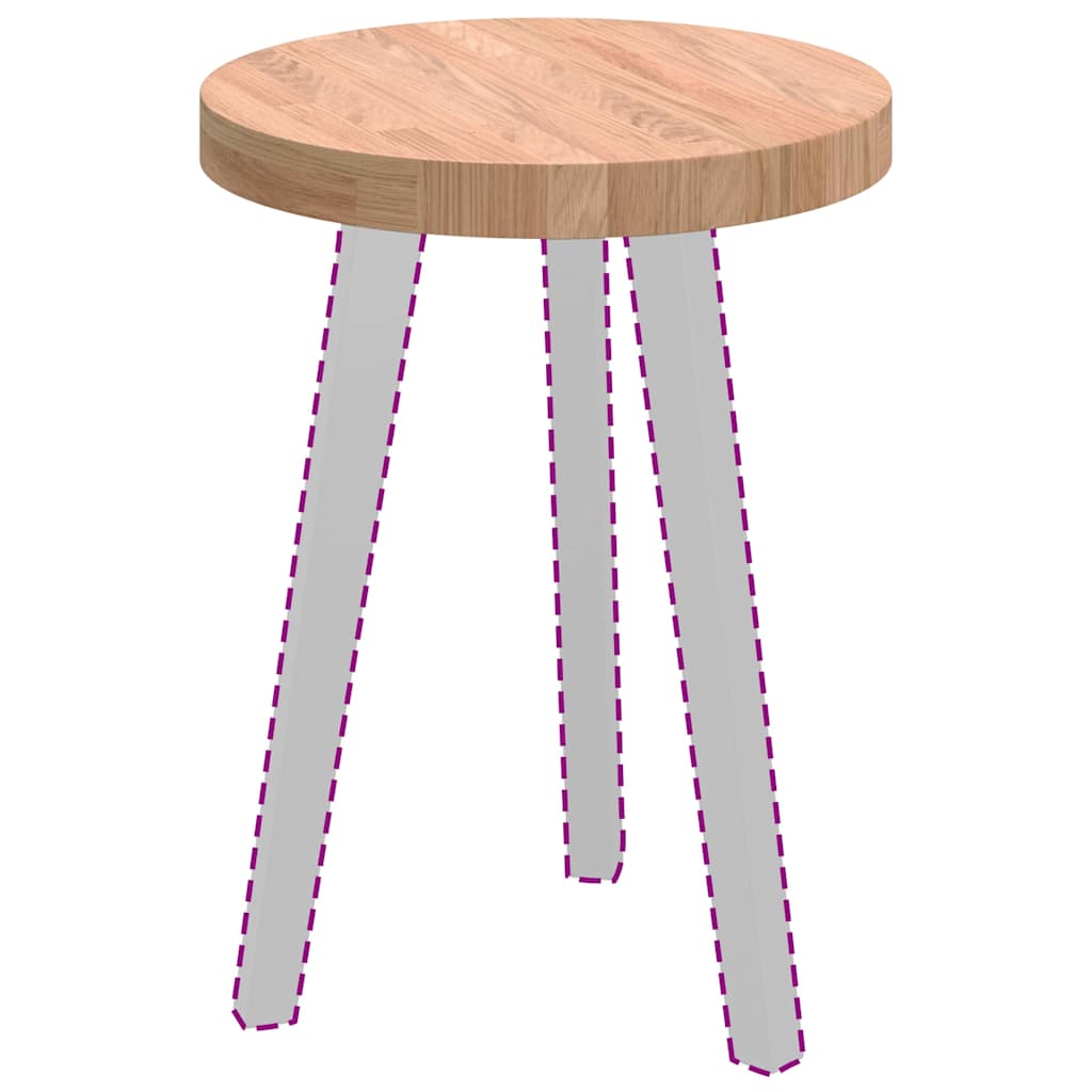 vidaXL Placă de masă Maro deschis Ø 40 x 4 cm Lemn de stejar masiv