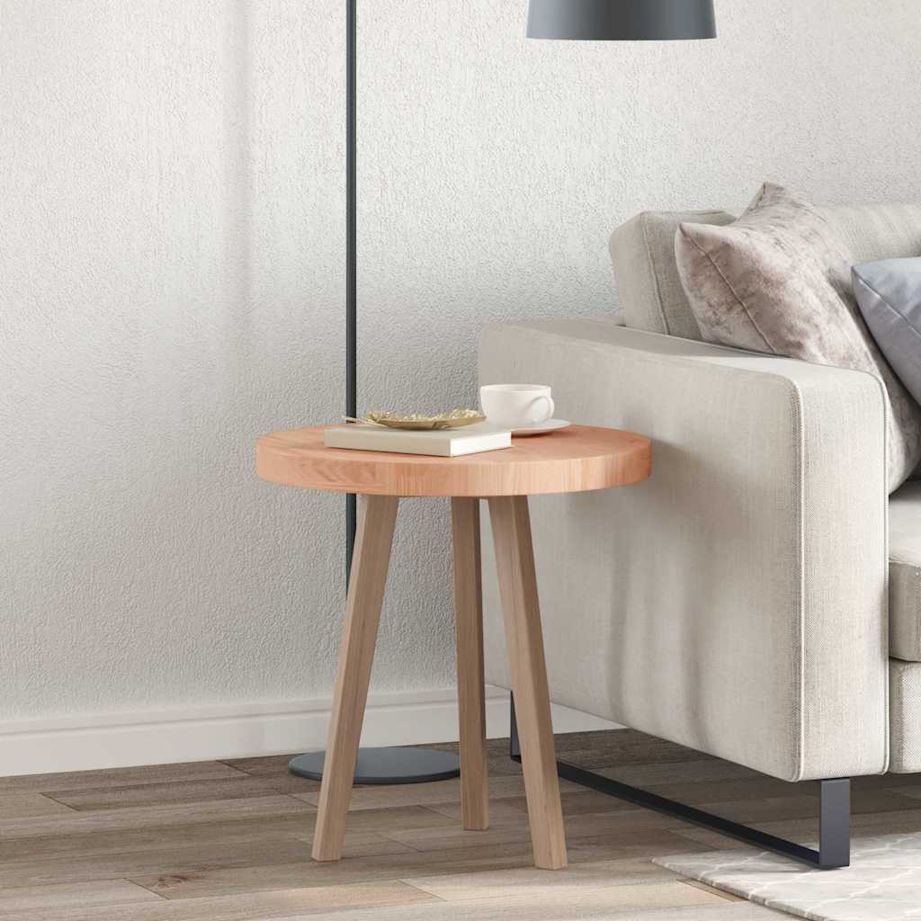 vidaXL Placă de masă Maro deschis Ø 50 x 4 cm Lemn de stejar masiv