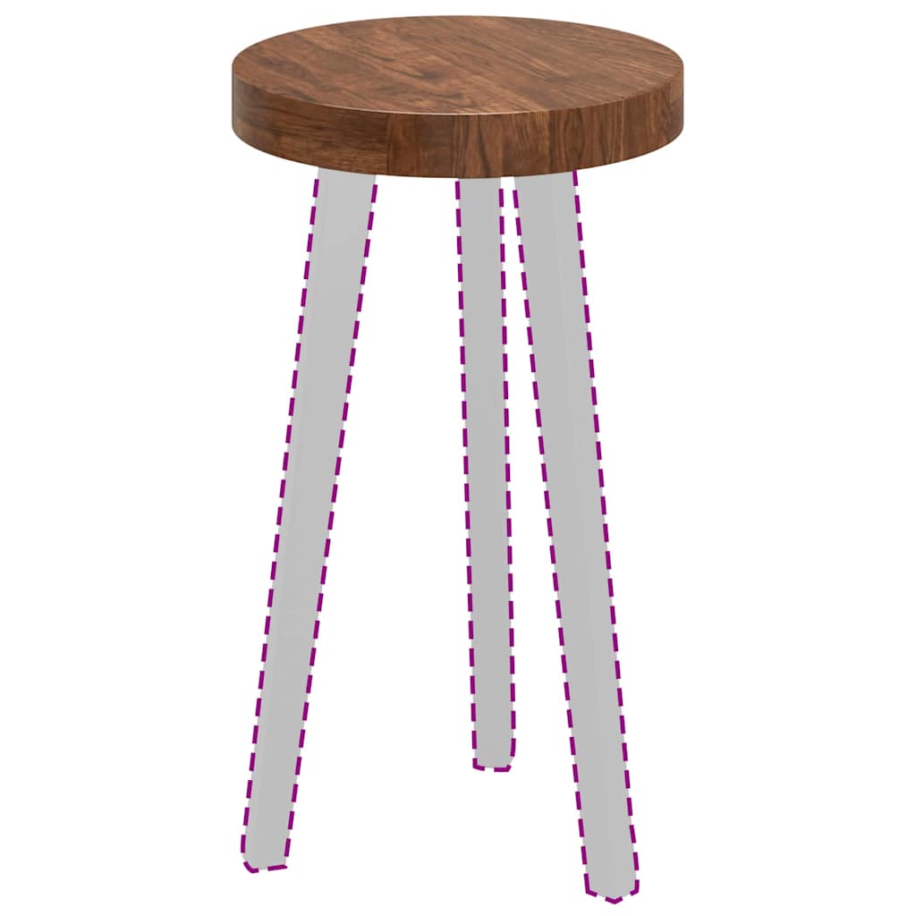 vidaXL Placă de masă Maro închis Ø 30 x 4 cm Lemn de stejar masiv