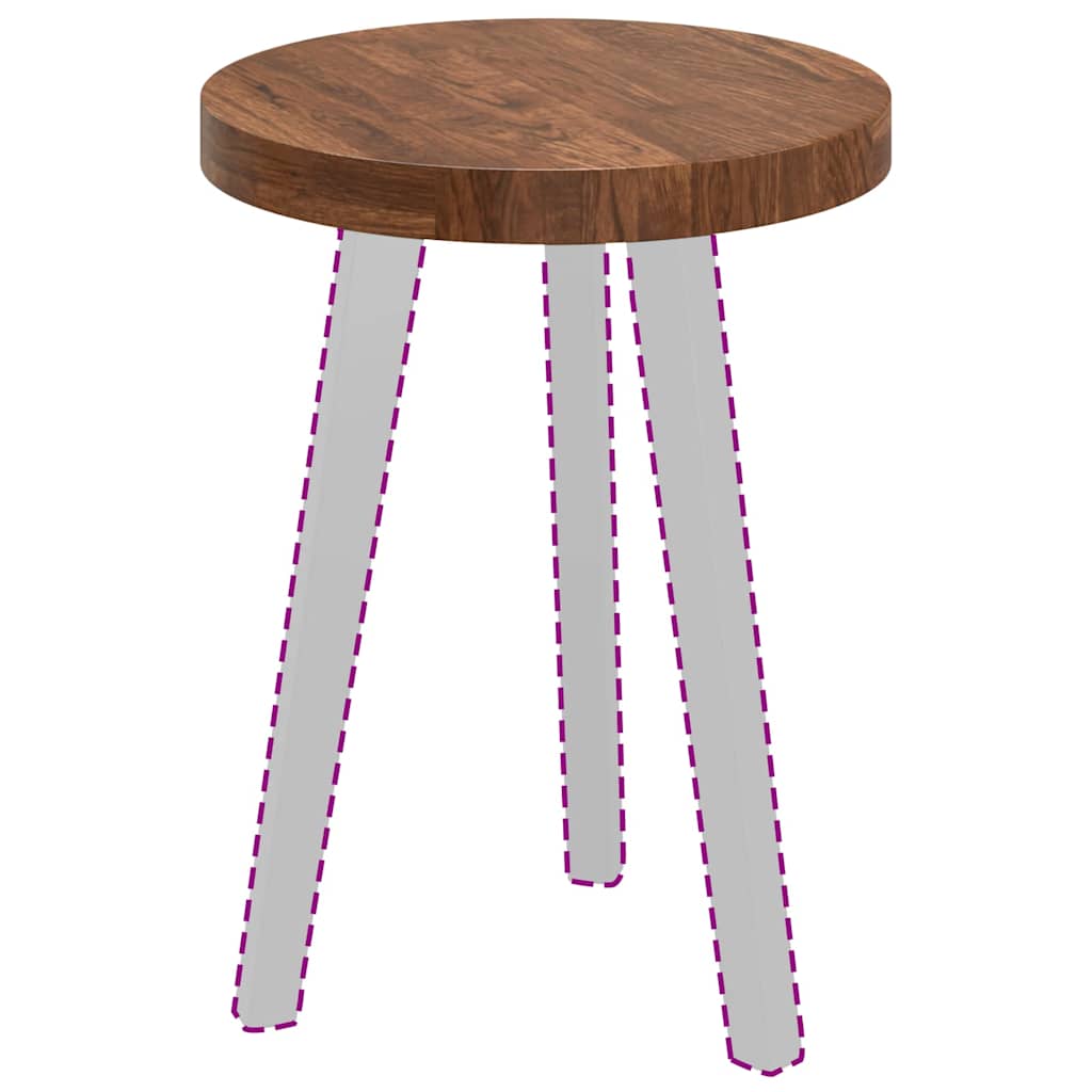 vidaXL Placă de masă Maro închis Ø 40 x 4 cm Lemn de stejar masiv