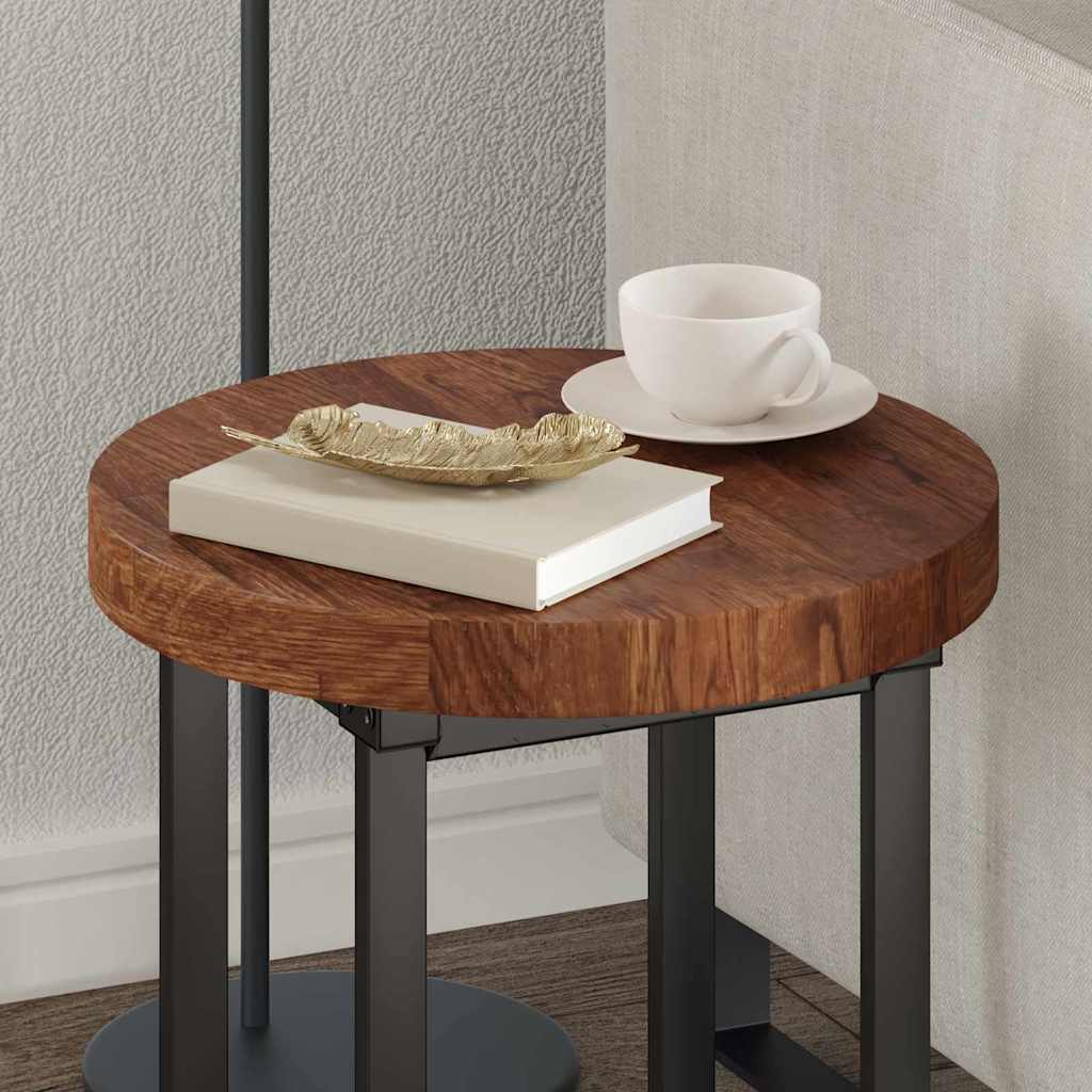 vidaXL Placă de masă Maro închis Ø 40 x 4 cm Lemn de stejar masiv